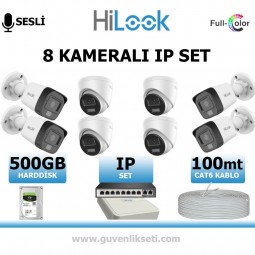Hilook 2mp 8 Kameralı Gece Renkli ve Sesli IP Kamera Seti